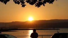 Atardecer en el paseo da Ribeira, en Rianxo