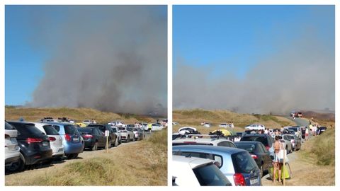 Retenciones por el incendio de la furgoneta en Valdovi�o