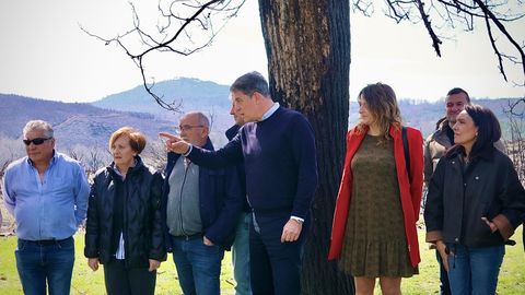 El secretario xeral del PSdeG, Jos� Ram�n G�mez Besteiro, en A Gudi�a.