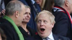 Boris Johson, este s�bado en un partido de rugby 