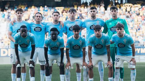 Formaci�n inicial del Celta Fortuna ante el C�diz en el primer partido en Segunda de su historia.
