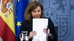 La vicepresidenta del Gobierno, Soraya S�enz de Santamar�a