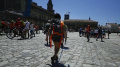 Peregrinos en el Obradoiro