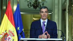 El presidente del Gobierno, Pedro S�nchez, anuncia en Par�s su intenci�n de enviar tropas espa�olas a Ucrania.