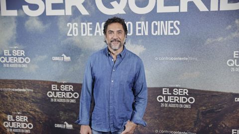 Javier Bradem en la presentaci&oacute;n de &laquo;El ser querido&raquo;.