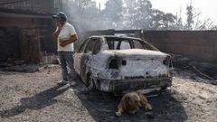Los incendios contin�an avanzando en la provincia de Ourense