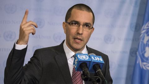  El ministro de Relaciones Exteriores de Venezuela, Jorge Arreaza