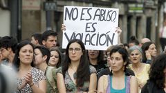 Manifestacin en Santiago tras la sentencia del caso de la Manada, en el 2018.