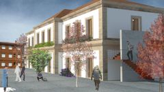 Recreaci�n del proyecto de rehabilitaci�n de la estaci�n de Ribadavia