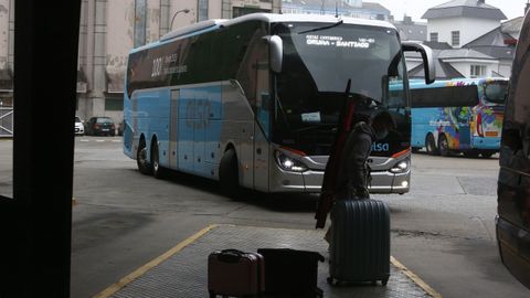 A la estación de Lugo llegaron pocos autobuses, dentro de los servicios minimos