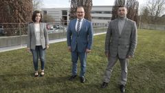 Elvira L�pez, Antonio L�pez e Francisco Fraga