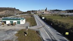 Carretera  LU-546, que une Lugo con Sarria y Monforte, en la zona de Oural