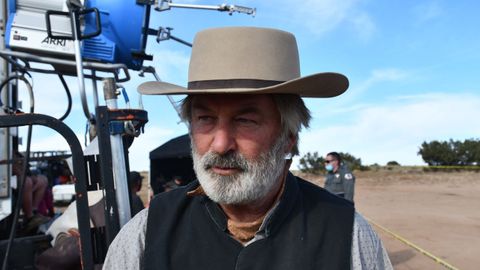 El actor Alec Baldwin, en el rodaje de Rust