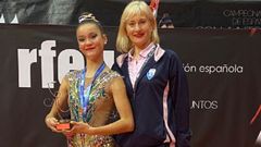 Martina L�pez Canosa y su entrenadora, Irina Boudarina