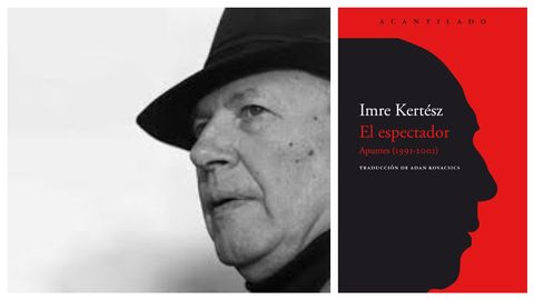 El escritor h�ngaro Imre Kert�sz (Budapest, 1929-2016). A la derecha, portada del nuevo volumen de sus diarios que edita Acantilado