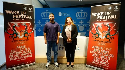 Ana Ortiz y Jos� Pati�o, director de Wake Up! Electronic Parties, presentaron el Wake UP! Festival