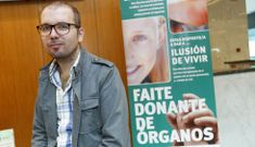 Alfredo Saborido participou no hospital na mesa informativa sobre a enfermidade renal. 