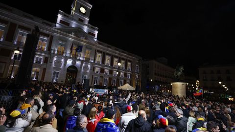 Manifestacin para apoyar a Edmundo Gonzlez en Madrid