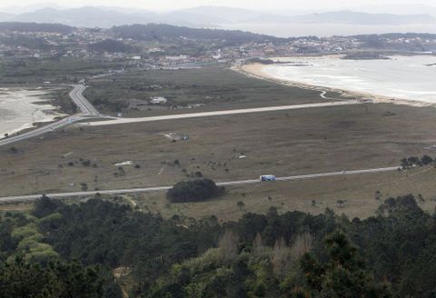 Vista panor�mica del istmo de A Lanzada, objeto de disputa entre Sanxenxo y O Grove. 
