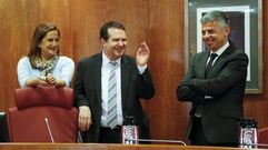 Carmela Silva, Abel Caballero y el interventor Luis Garc�a (derecha) en un pleno reciente. 