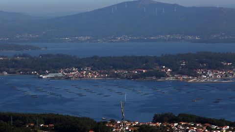 Vista desde el mirador de A Curota, en A Pobra
