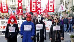 Multitudinaria protesta por el centro