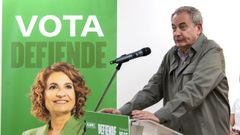 Zapatero en un mitin de las andaluzas