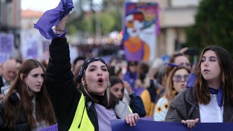 Miles de personas se han manifestado en Pola de Siero con motivo del Da Internacional para la Erradicacin de la Violencia contra la Mujer