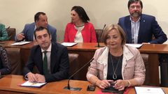 En primera fila, Manuel Campa y Mariv� Monteser�n 