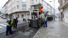 OBRAS DE ASFALTADO EN LA CALLE GARCIA PRIETO EN CONXO