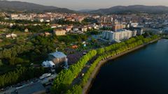 Imagen a vista de dron del Bigsound, que celebr� su segunda edici�n en el Parque de Tafisa de Pontevedra los d�as 17 y 18 de julio
