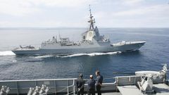 Imagen de archivo de la Blas de Lezo en un ejercicio con la OTAN. 