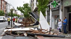 Fuertes vientos, granizo y aguaceros azotaron Galicia a media tarde