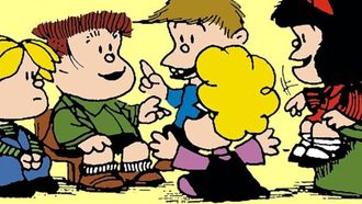 Recorte de la portada de �Mafalda para ni�as y ni�os�, uno de los libros con los que el sello Lumen celebr� los 60 a�os de la pesimista�alegre creada por Quino.