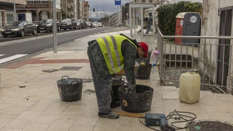 Obras de remate de la humanizaci�n de O Milladoiro, en Ames