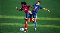 Caires, durante un partido frente al Porri�o aquel a�o. 