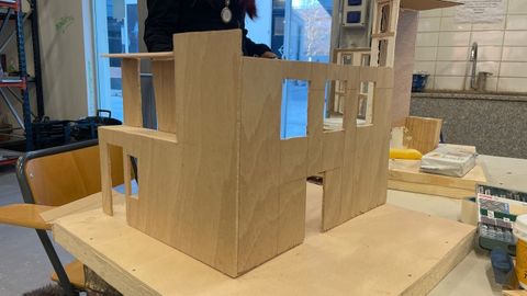 As� construy� Xoana Lema su maqueta de A Casa do Peixe