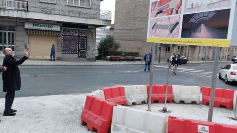 El alcalde de Ourense asisti� al inicio de las obras.