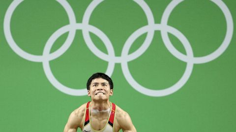 El japon�s Hiroaki Takao, en halterofilia.