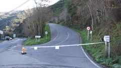 La carretera de Viloira a Castro esta cortada