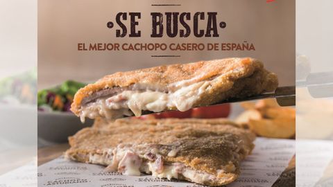 Cartel de la III Edici�n del Campeonato Amateur del Aut�ntico Cachopo Asturiano organizado por Cenral Lechera Asturiana e IGP Ternera Asturiana.