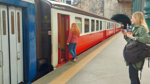 Uno de los trenes de la compa&ntilde;&iacute;a p&uacute;blica Comboios de Portugal.