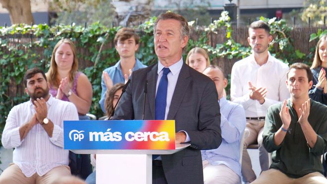 Alberto N��ez Feijoo en el evento del PP en Melilla.