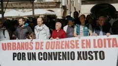 Los trabajadores de Urbanos de Ourense han apoyado varias movilizaciones de la plantilla del Ayuntamiento.