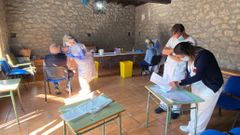 La toma de muestras para las PCR en el concejo de Ponga