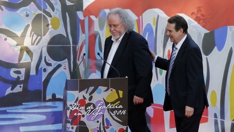 En Vigo durante la celebraci�n del D�a de Galicia en el 2016, cuando fue elegido para dar el discurso en Castrelos