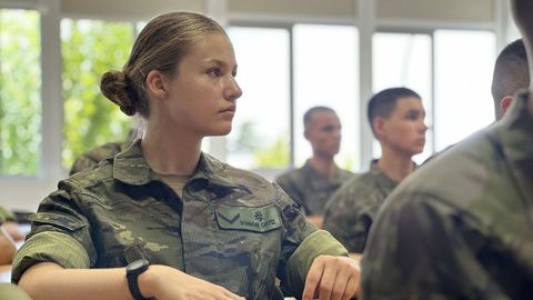 Leonor durante su formaci�n en la Academia General Militar (Zaragoza)