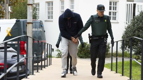 Paso a disposición judicial de los detenidos, en la mañana de ayer 