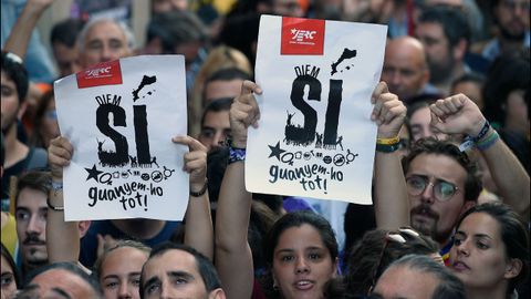 Protestas en las calles de Barcelona