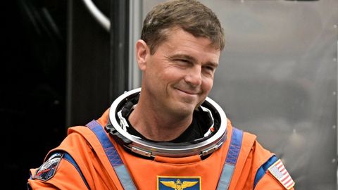 Reid Wiseman, en una imagen del 1 de abril, d�a del lanzamiento de la misi�n Artemis 2